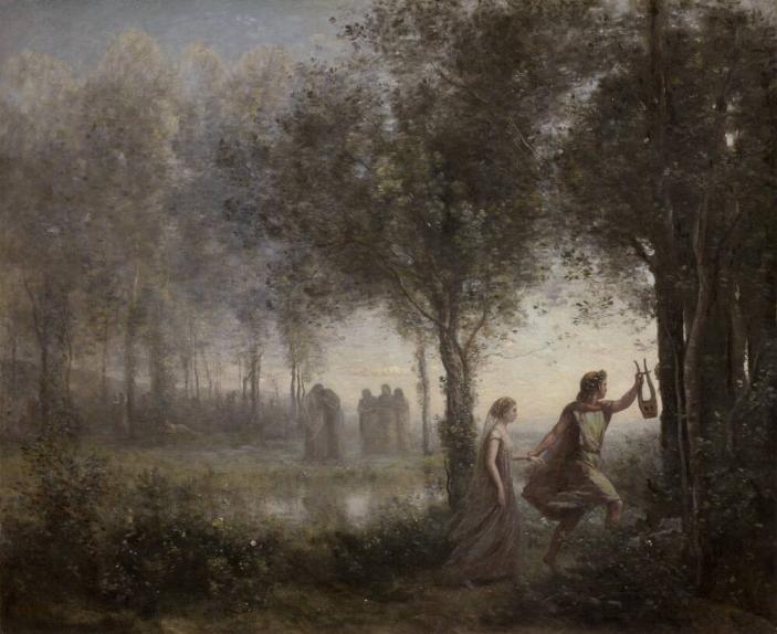 Orphée ramenant Eurydice des Enfers de Corot