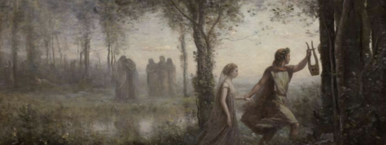 Orphée ramenant Eurydice des Enfers selon Corot